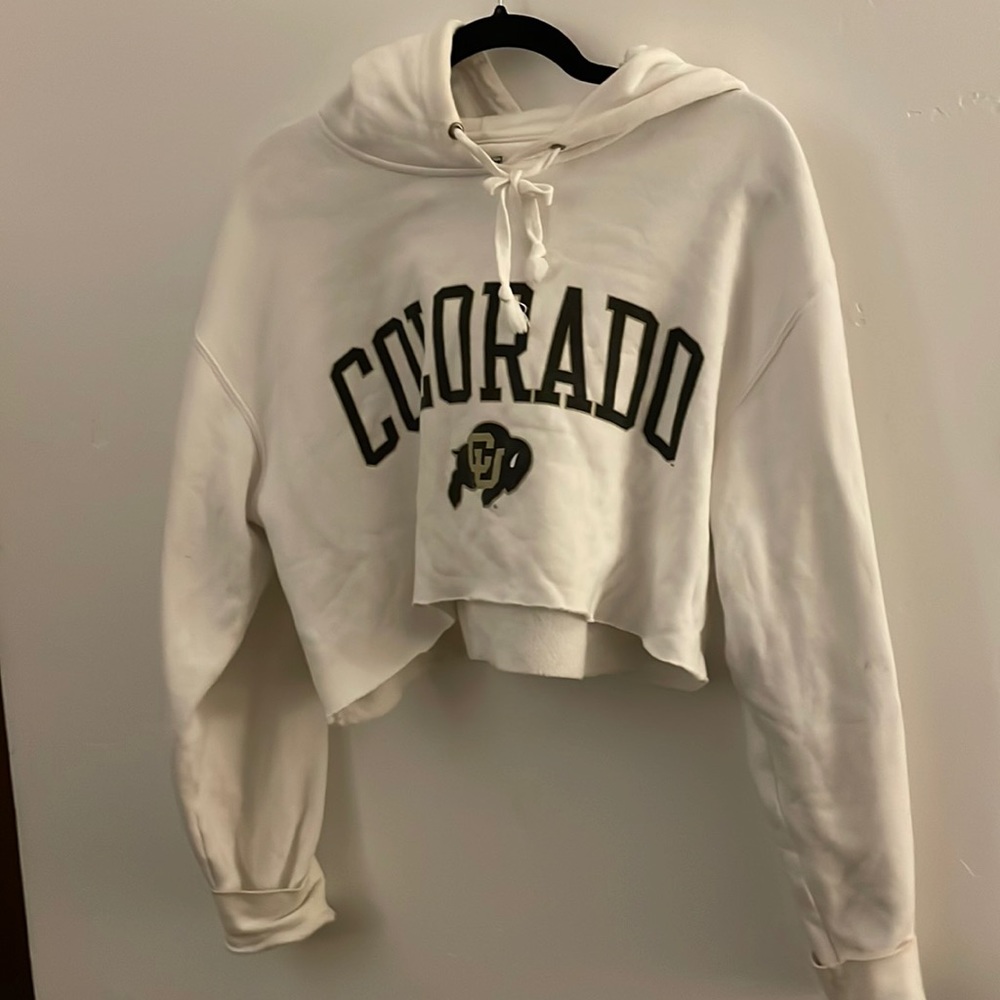 Cropped CU Boulder hoodie